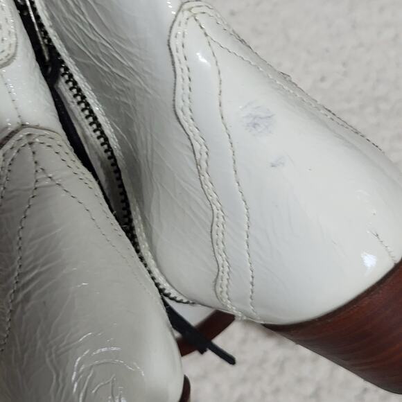 Free People New Frontier White Cowboy Western Boots Women’s Size 37 US 6 -6.5 - Picture 7 of 7